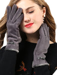 YISEVEN Women's Pleuche Velvet Ladies Winter Accessories Gloves YISEVEN